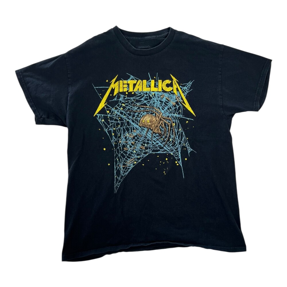 Metallica T-Shirt Size Spiderweb Medium Black Spider Retro Vintage